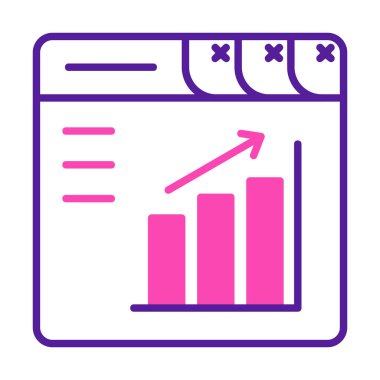 büyüme grafik simgesini, vektör çizim