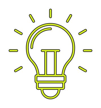 Ampul simgesi. vektör illüstrasyonu 