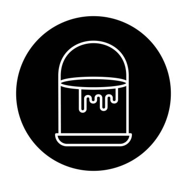 Boya kovası simge vektör çizim