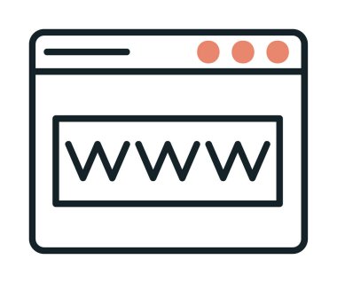 tarayıcı web sayfası simgesi, vektör illüstrasyonu 