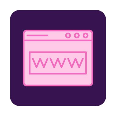 tarayıcı web sayfası simgesi, vektör illüstrasyonu 