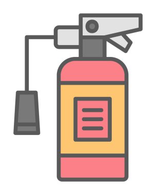 Yangın söndürme simgesinin vektör çizimi                            