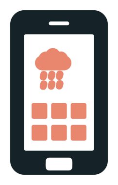 Cep telefonu web simgesi, vektör çizim