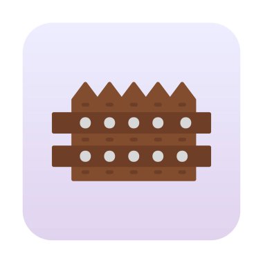 çit web simgesi, vektör çizim 