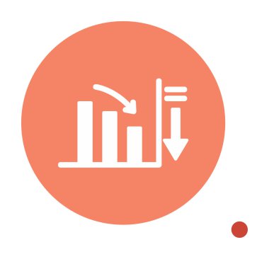 Basit grafik simgesi, vektör illüstrasyonunu azalt