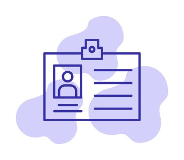 Üyelik Kartı simgesinin vektör illüstrasyonu