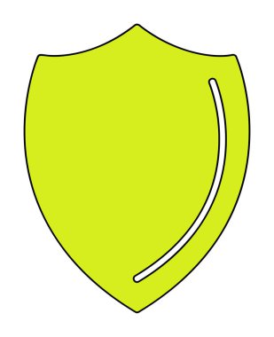 Kalkan yassı ikon vektör çizimi