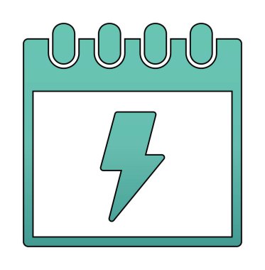 Takvim simgesi, vektör illüstrasyonu basit tasarım