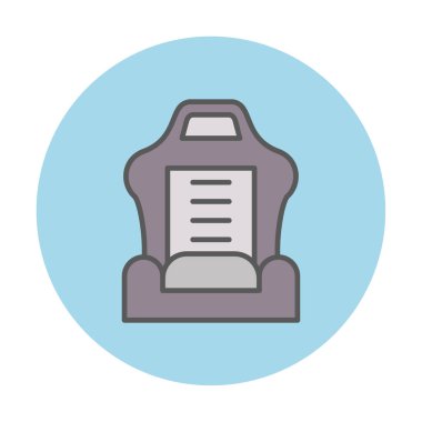 araba koltuğu simgesi, vektör illüstrasyonu 