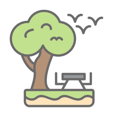 Yedek vektör renk simgesine sahip park 