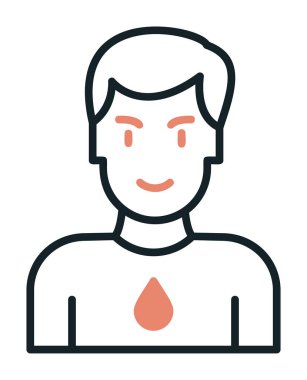 Basit Survivor kişi avatar simgesi, vektör illüstrasyonu