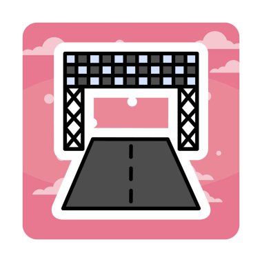 Racetrack simgesi vektör çizimi