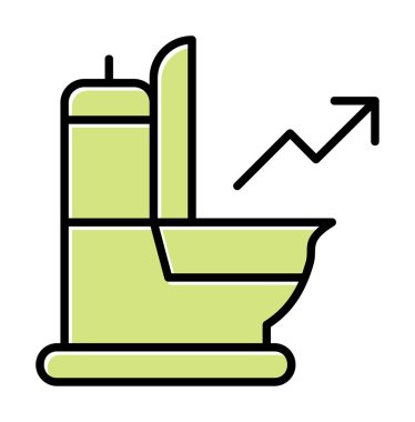 Ok simgesi vektör illüstrasyonlu idrar 