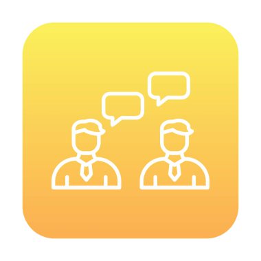 Basit Çalışma İletişim simgesi, vektör illüstrasyonu