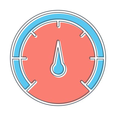 Hız göstergesi. Web simgesi basit tasarım 