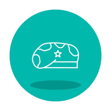 Askeri Şapka ikon vektör illüstrasyonu