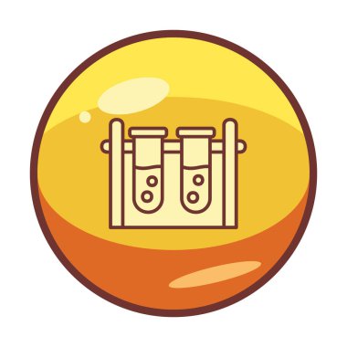 test tüpleri vektör düz renk simgesi 