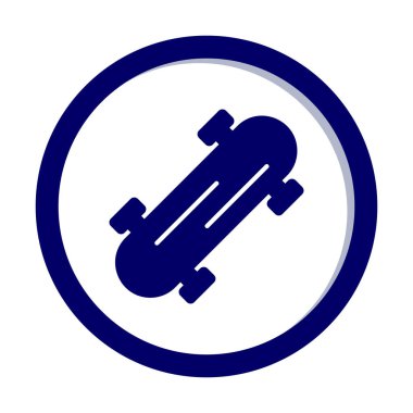 Basit kaykay simgesi, vektör illüstrasyonu