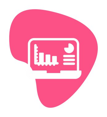 Basit Analitik simge, vektör illüstrasyonu