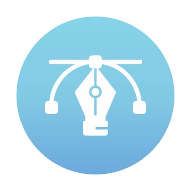 Basit kalem aracı simgesi, vektör illüstrasyonu