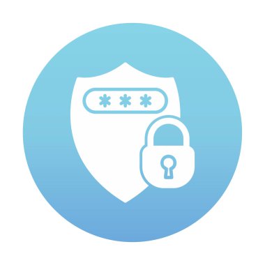 Basit Parola simgesi, vektör illüstrasyonu