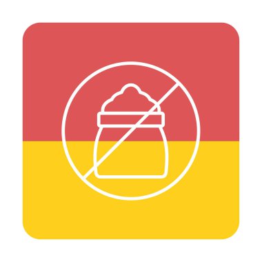 Şeker işareti yok, vektör illüstrasyonu  