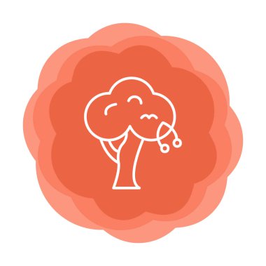 Kiraz Ağacı web simgesi, vektör illüstrasyonu