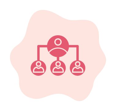 Basit Organizasyon hiyerarşisi simgesi, vektör illüstrasyonu