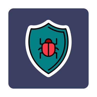 Antivirüs kalkan koruma vektörü çizimi 