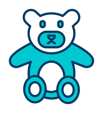  Oyuncak Ayı simgesi vektörü, illüstrasyon