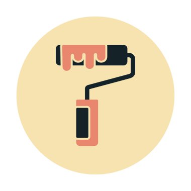 Modern Paint Roller simgesinin vektör çizimi              