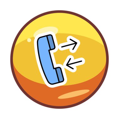 Basit bir telefon görüşmesi. simge vektör illüstrasyonu  