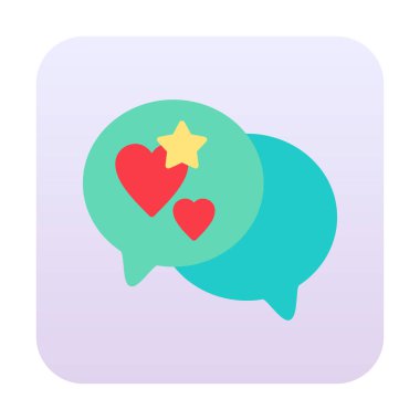 Basit konuşma balonu simgesi, vektör illüstrasyonu