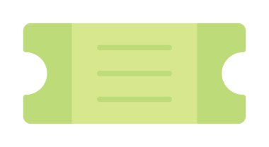 bilet simgesi, vektör illüstrasyonu basit tasarım