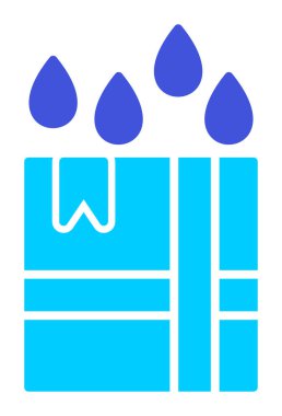 Su geçirmez Parsel simgesinin vektör çizimi  