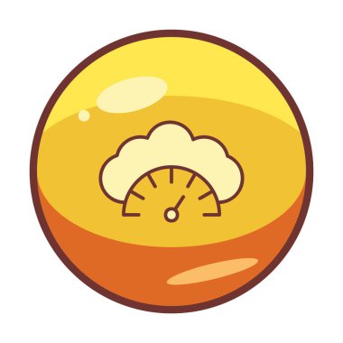  Gösterge düz simgesi, vektör illüstrasyonu 