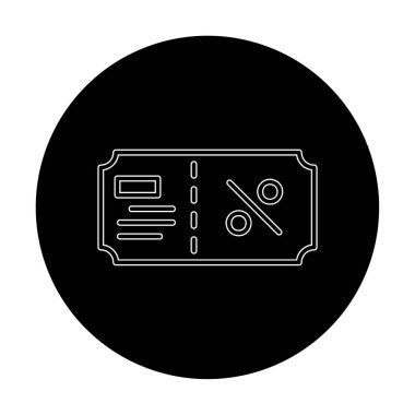 Hediye çeki web simgesi, vektör illüstrasyonu 