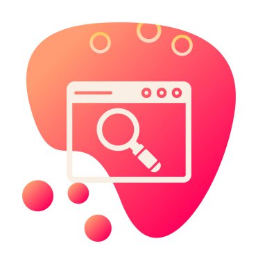 Basit Tarayıcı Arama simgesi, vektör illüstrasyonu