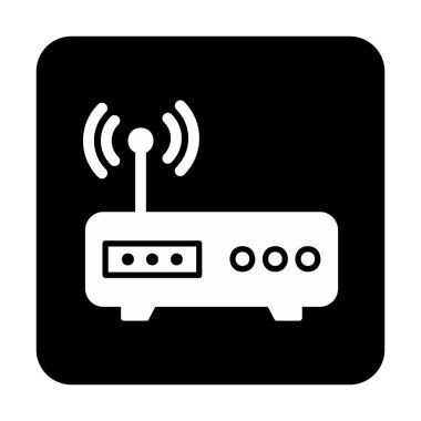 Basit Modem simgesi vektör illüstrasyonu