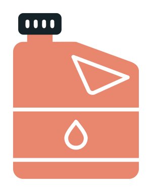 yağ varili vektörü düz renk simgesi 