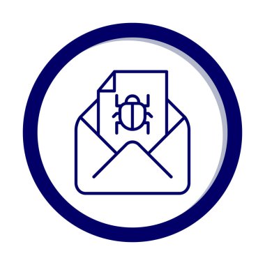 Basit çöp posta harfi simgesi, vektör illüstrasyonu