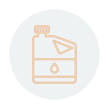 yağ varili vektörü düz renk simgesi 