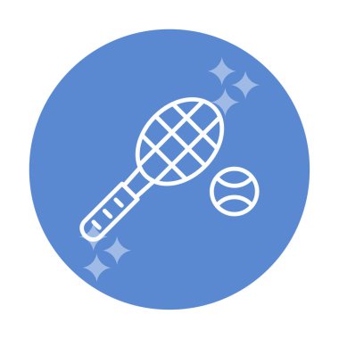 Tenis topu ve raket hattı biçim vektör tasarımı                  