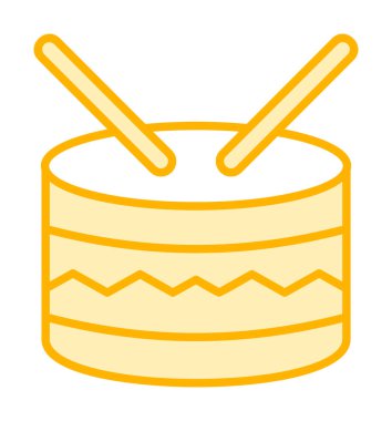 davul ikonu vektörü. Doğrusal biçim işaret tasarımı