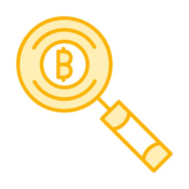 Madeni para büyütme cam simgesi - ana hatları biçiminde 