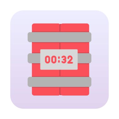 Zaman bombası ikonu vektör illüstrasyonu.