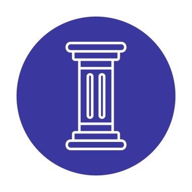 Sütun düz simgesinin vektör illüstrasyonu