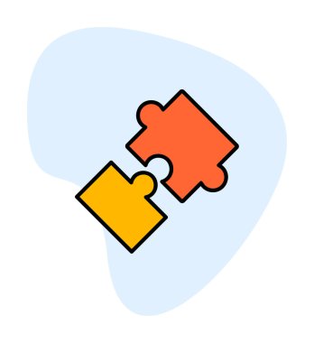 Bulmaca simgesi izole edildi. iş vektörü illüstrasyon tasarım şablonu