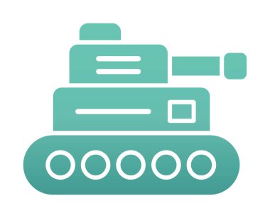 askeri tank simgesi vektör illüstrasyon