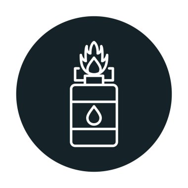 düz Kamp Gaz ikonu vektör çizimi 